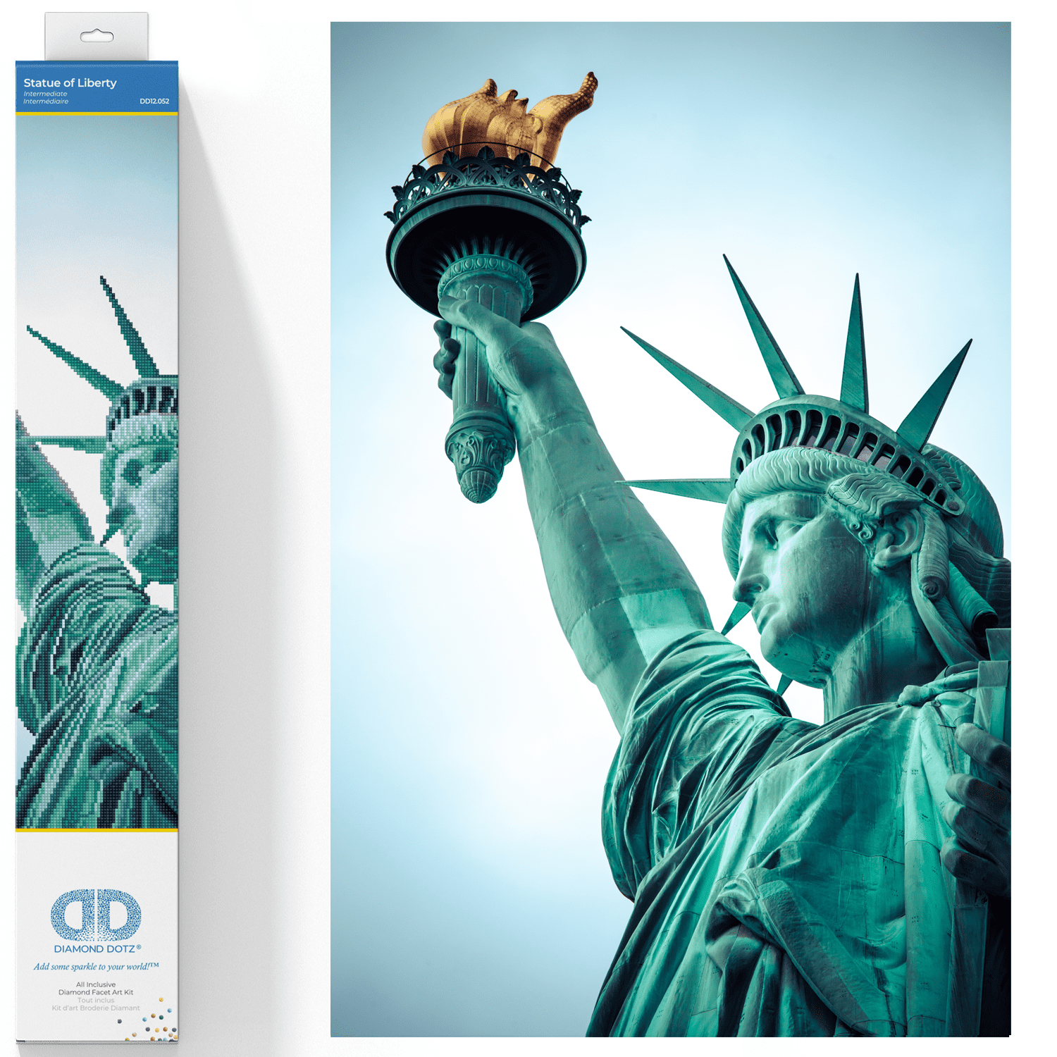 Diamond Dotz Statue of Liberty Diamond Painting Kits for Adults - Diamond Art Kits a Relaxing Creative Craft Kit with Dotz Gems 18x27