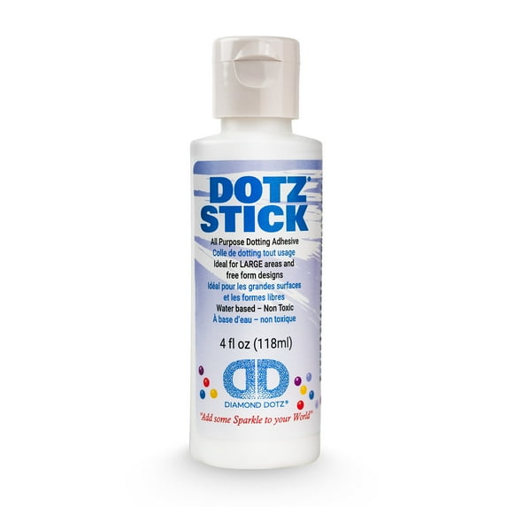 Diamond Dotz Accessories Dotz Stick, Clear Diamond Dotz Glue, 4oz (118ml) Bottle Diamond Art Glue for Freestyle, Crafts and Jigsaw Puzzles