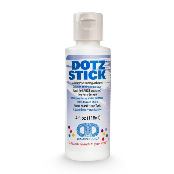 Diamond Dotz Accessories Dotz Stick, Clear Diamond Dotz Glue, 4oz (118ml) Bottle Diamond Art Glue for Freestyle, Crafts and Jigsaw Puzzles