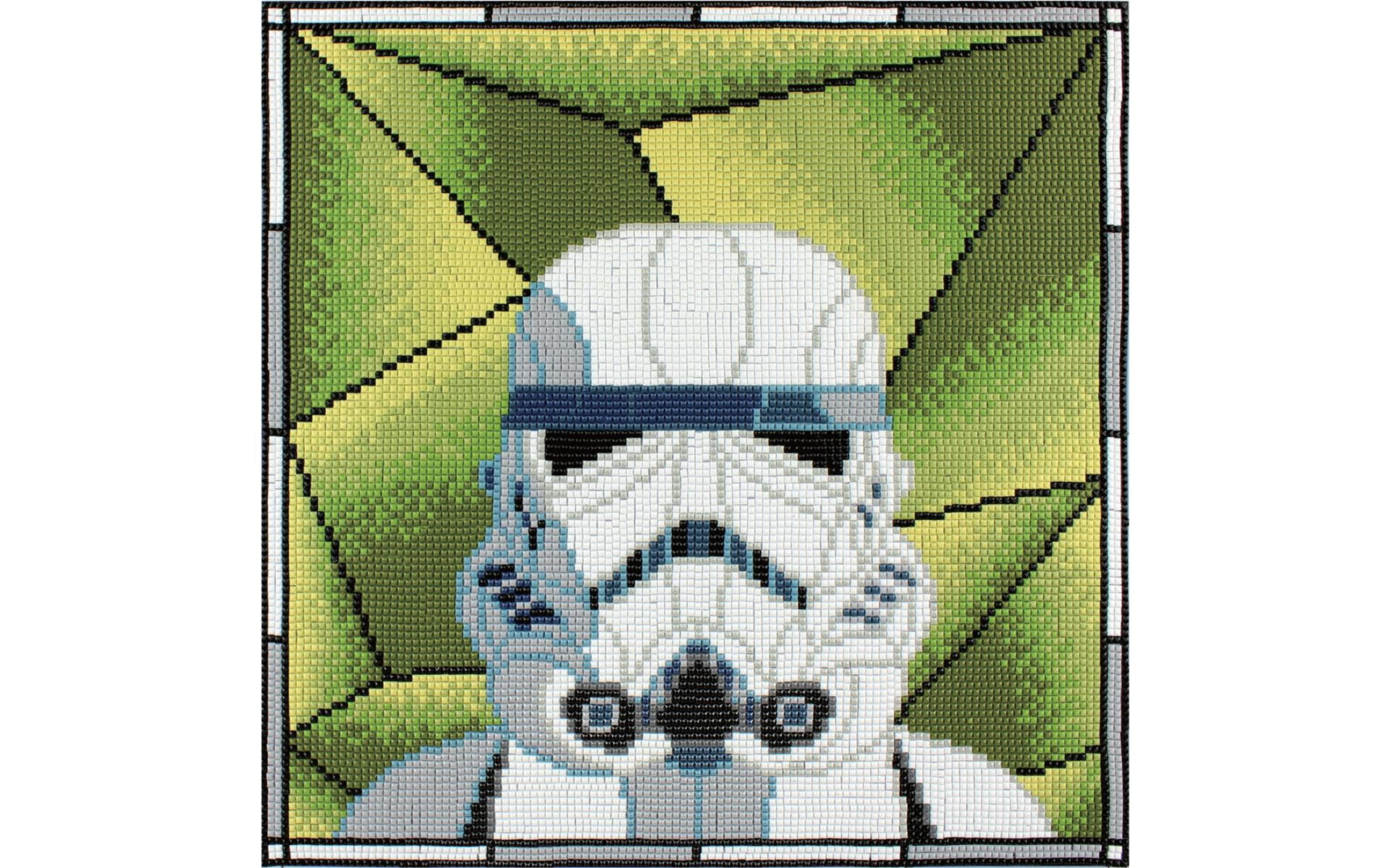 Diamond Dotz Stormtrooper Stained Glass Star Wars Diamond Painting Kits for Adults - Diamond Art Kits a Relaxing Creative Craft Kit with Dotz Gems 12.6"x12.6"