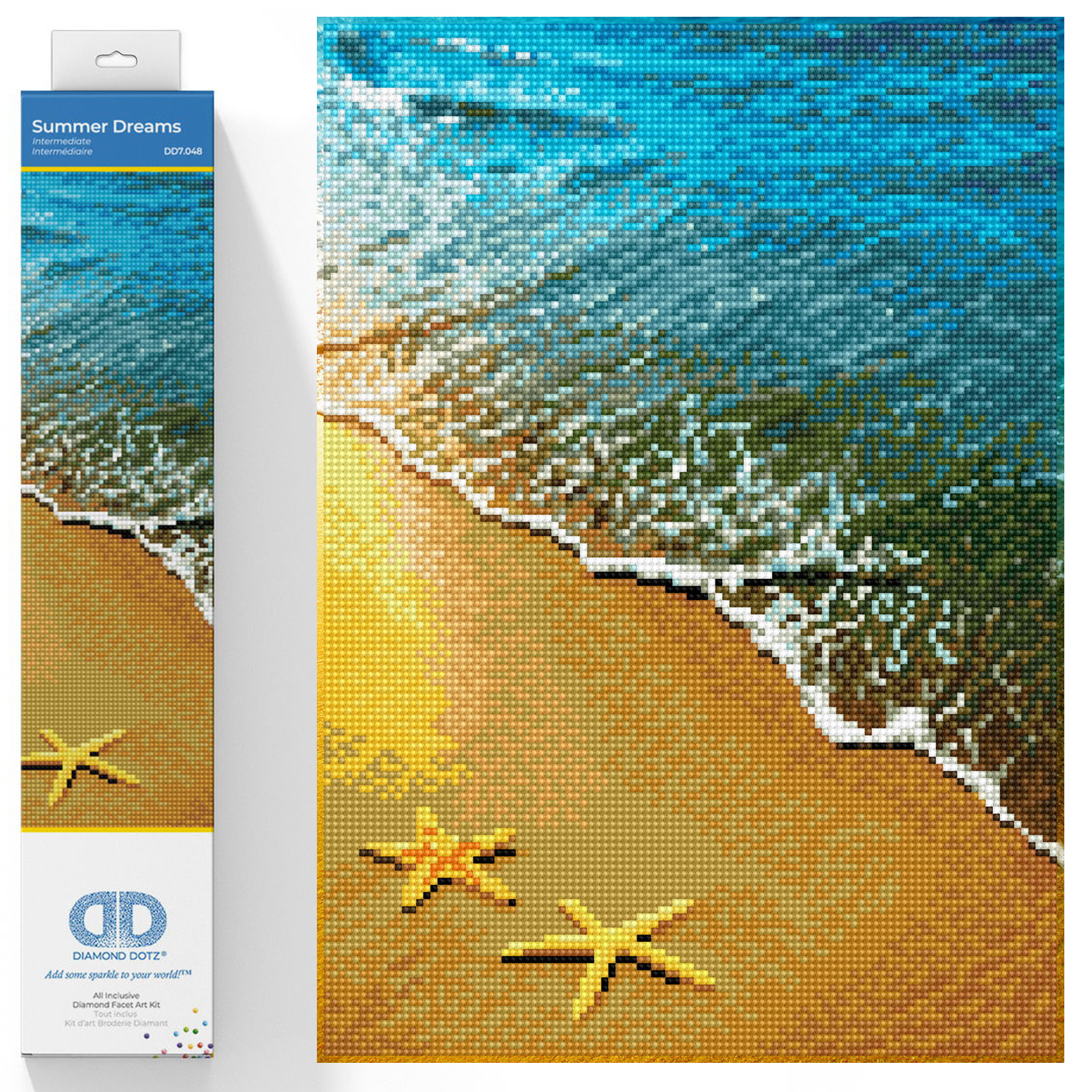 Diamond Dotz Summer Dreams Beach Diamond Painting Kits for Adults - Diamond Art Kits a Relaxing Creative Craft Kit with Dotz Gems 11"x16"