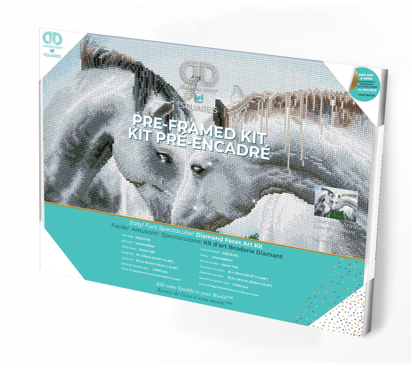 Diamond Dotz Sweet Talk Horse Diamond Painting Kits for Adults - Diamond Art Kits a Relaxing Creative Craft Kit with Dotz Gems 20"x15"