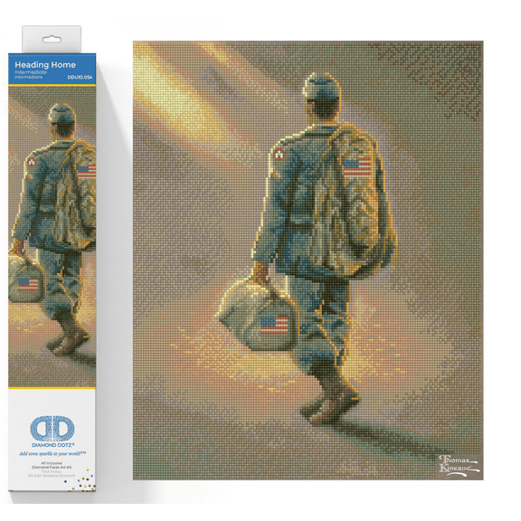 Diamond Dotz Thomas Kinkade Heading Home Diamond Painting Kits for Adults - Diamond Art Kits a Relaxing Creative Craft Kit with Dotz Gems 20x16