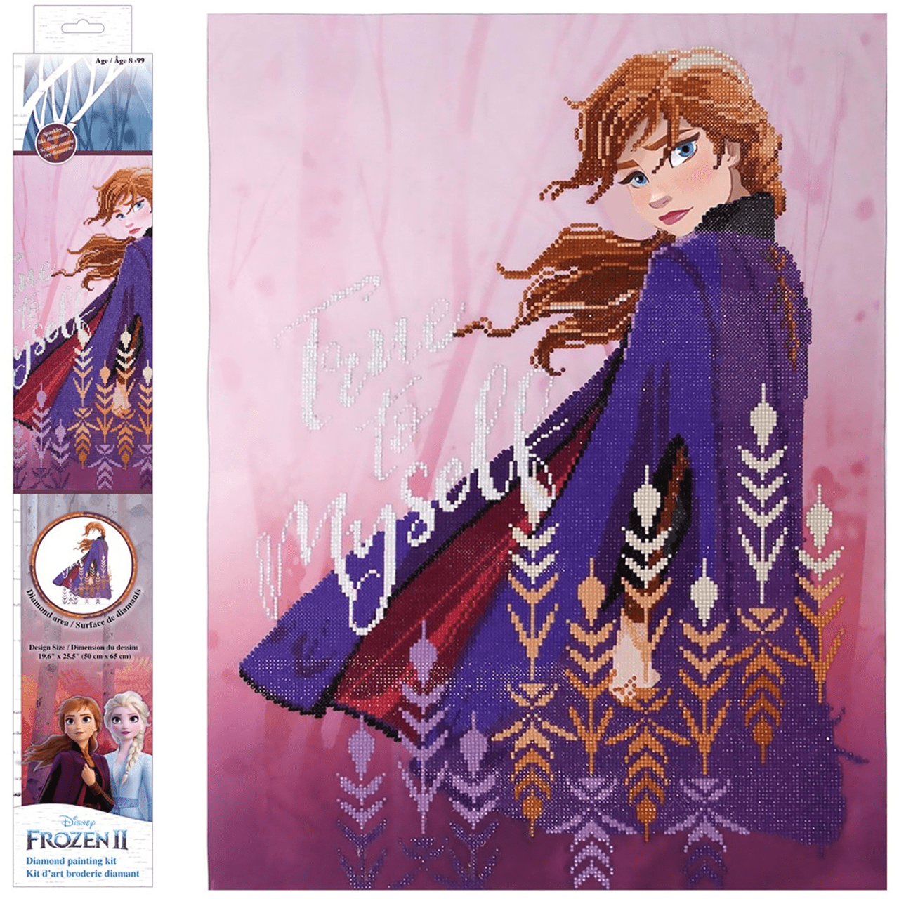 Diamond Dotz True to Myself, Frozen Diamond Painting Kits for Adults - Diamond Art Kits a Relaxing Creative Craft Kit with Dotz Gems 25.6"x19.7"