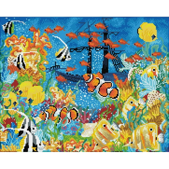 Diamond Dotz Underwater Paradise Diamond Painting Kits for Adults - Diamond Art Kits a Relaxing Creative Craft Kit with Dotz Gems 16.1x20.1