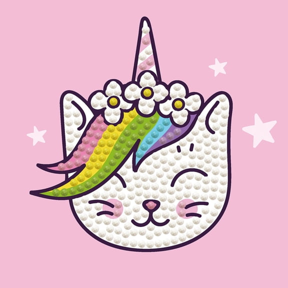 Diamond Dotz Uni Puss Diamond Painting Kits for Adults - Diamond Art Kits a Relaxing Creative Craft Kit with Dotz Gems 4.02x4.02