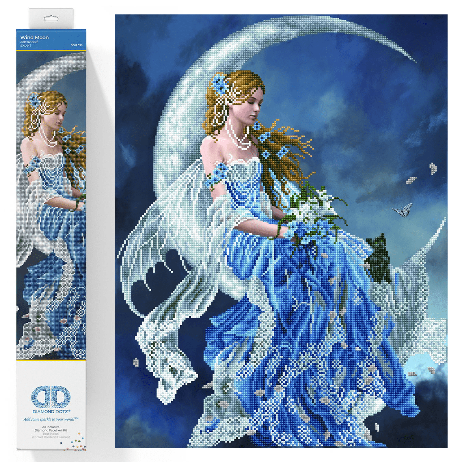 Diamond Dotz Wind Moon Diamond Painting Kits for Adults - Diamond Art Kits a Relaxing Creative Craft Kit with Dotz Gems 26.8x20.5