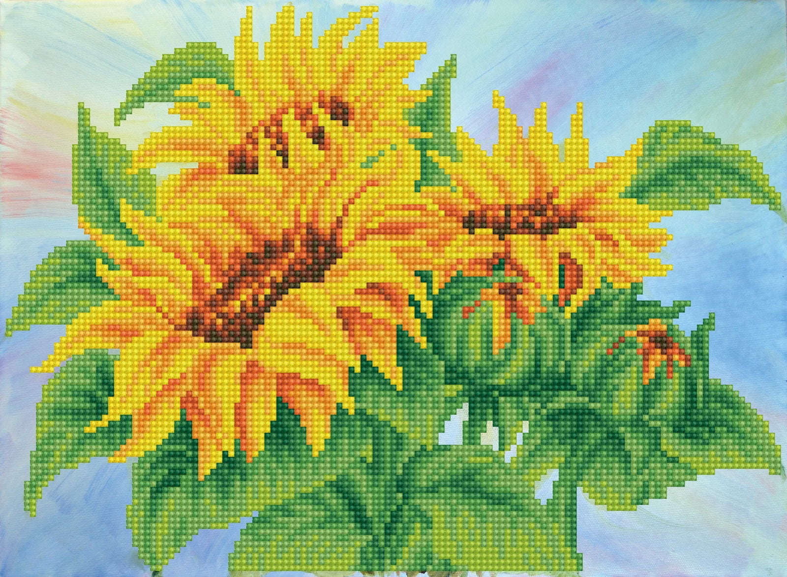 Diamond Dotz Wistful Sunflowers Floral Diamond Painting Kits for Adults - Diamond Art Kits a Relaxing Creative Craft Kit with Dotz Gems 10.6"x14.6"