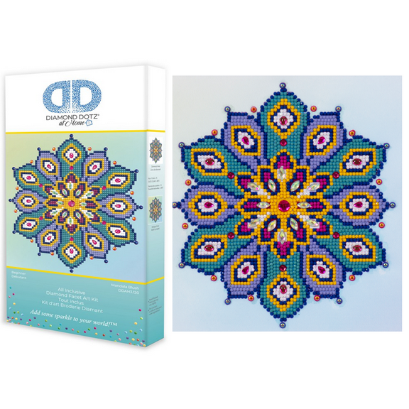 Diamond Dotz at Home Mandala Blush Diamond Painting Kits for Adults - Diamond Art Kits a Relaxing Creative Craft Kit with Dotz Gems  11.8"x11.8"