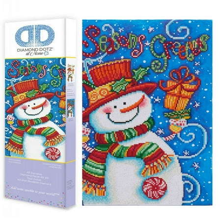 Diamond Dotz at Home Seasons Greetings Diamond Painting Kits for Adults - Diamond Art Kits a Relaxing Creative Craft Kit with Dotz Gems 13.8x17.7