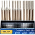 thumbnail image 1 of DRILAX Diamond Drill Bit Cylindrical Burr Set 30 Piece 1mm 2mm 3mm, 1 of 9