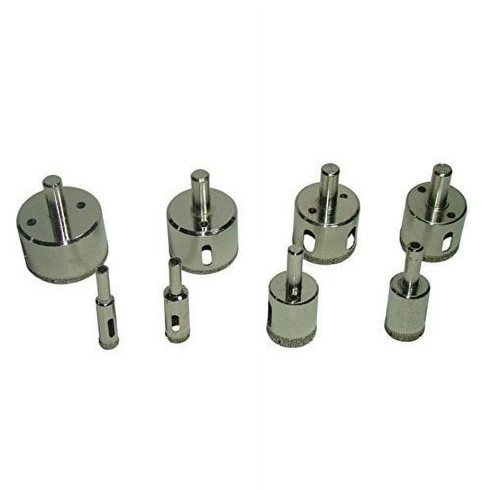 Diamond Drill Bit Hole Saw Set 3/8, 1/2, 3/4, 1 inch, 1-1/4, 1-3/8, 1-1/2, 1 3/4 Inch Ceramic, Porcelain, Glass, Quartz, Granite, Marble Drilling Hole Making Tile 8 PCS Set