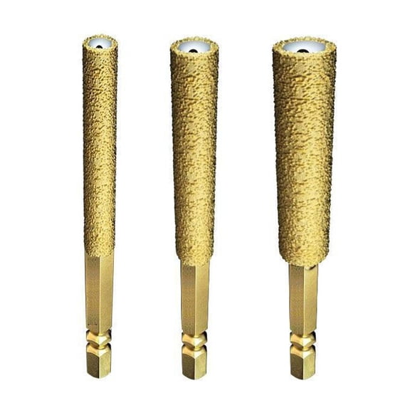 Diamond Drill Bits Set (6-16mm), Vacuum Brazed Dry Diamond Core Drill Bit for Porcelain Tile, Granite, Marble, Glass, Ceramic, 1/4 Hex Shank with Cooling Wax Core