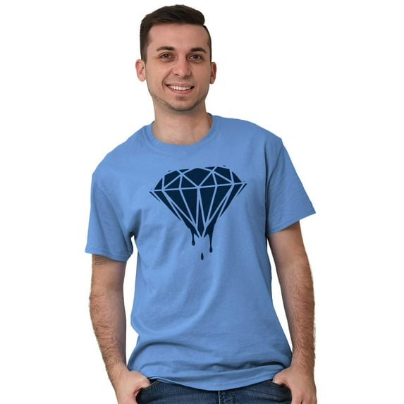 Diamond Dripping Fashionable Girly Plus Size Crewneck Graphic Tee Shirt Brisco Brands 2X