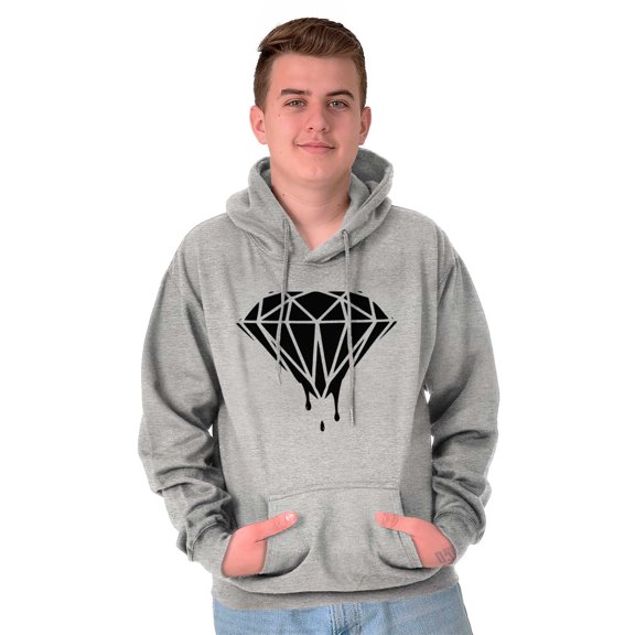 Diamond Dripping Fashionable Girly Unisex Plus Fleece Graphic Hoodie Brisco Brands 3X
