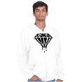 thumbnail image 1 of Diamond Dripping Fashionable Girly Unisex Fleece Graphic Zip Up Hoodie Brisco Brands 4X, 1 of 5