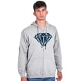 thumbnail image 1 of Diamond Dripping Fashionable Girly Zip Up Hoodie Men's Women's Brisco Brands 2X, 1 of 6
