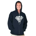 thumbnail image 1 of Diamond Dripping Fashionable Girly Zip Up Hoodie Men's Women's Brisco Brands M, 1 of 6