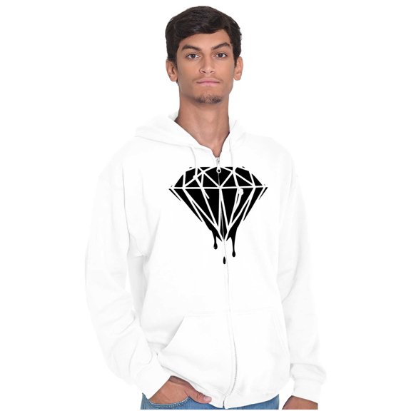 Diamond Dripping Fashionable Girly Zip Up Hoodie Men's Women's Brisco Brands X