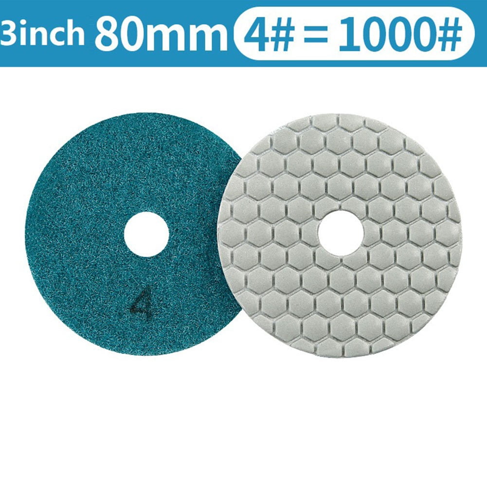 Diamond Dry Diamond Dry Polishing Pad 3 Inch Type for Granite Marble Sanding Disc 4 ...