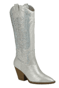 Diamond Dust Women's Western Rhinestone Boots Iced Platinum size 9