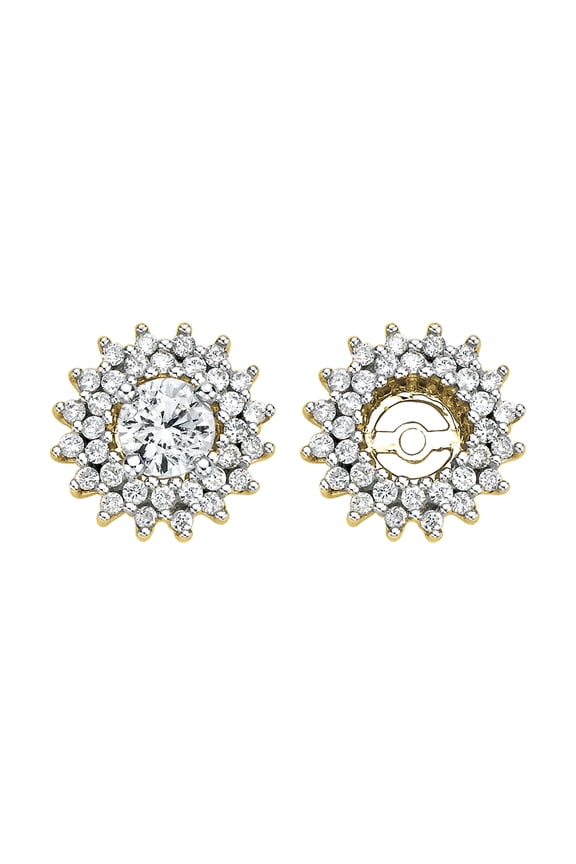 Diamond Earring Jackets in 14K Yellow Gold (1/2 cttw)
