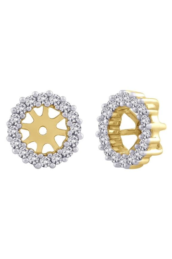 Diamond Earring Jackets in 14K Yellow Gold (1/3 cttw)