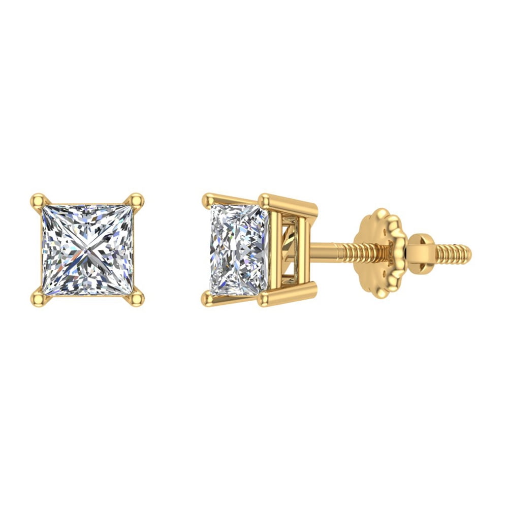 Walmart princess cut diamond stud earrings clearance