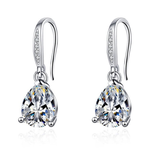 Vireellx Diamond Earrings for Women Pear Earrings Water Drop Earrings Jewelry for Her Birthday Christmas Gift