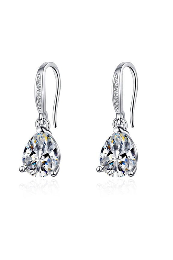 Diamond Earrings for Women Pear Earrings Water Drop Earrings Jewelry for Her Birthday Christmas Gift