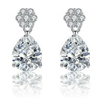 Vireellx Diamond Earrings for Women Pink Drop Earrings Earrings Jewelry for Her Birthday Christmas Gifts