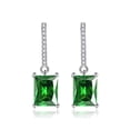 thumbnail image 1 of Vireellx Diamond Earrings for Women Rectangular Diamond Ear Hook Jewelry for Her Birthday Christmas Gift, 1 of 19