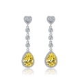 thumbnail image 1 of Diamond Earrings for Women S925 Silver Needle Heart Earrings Droplet Jewelry for Her Birthday Christmas Gift, 1 of 16