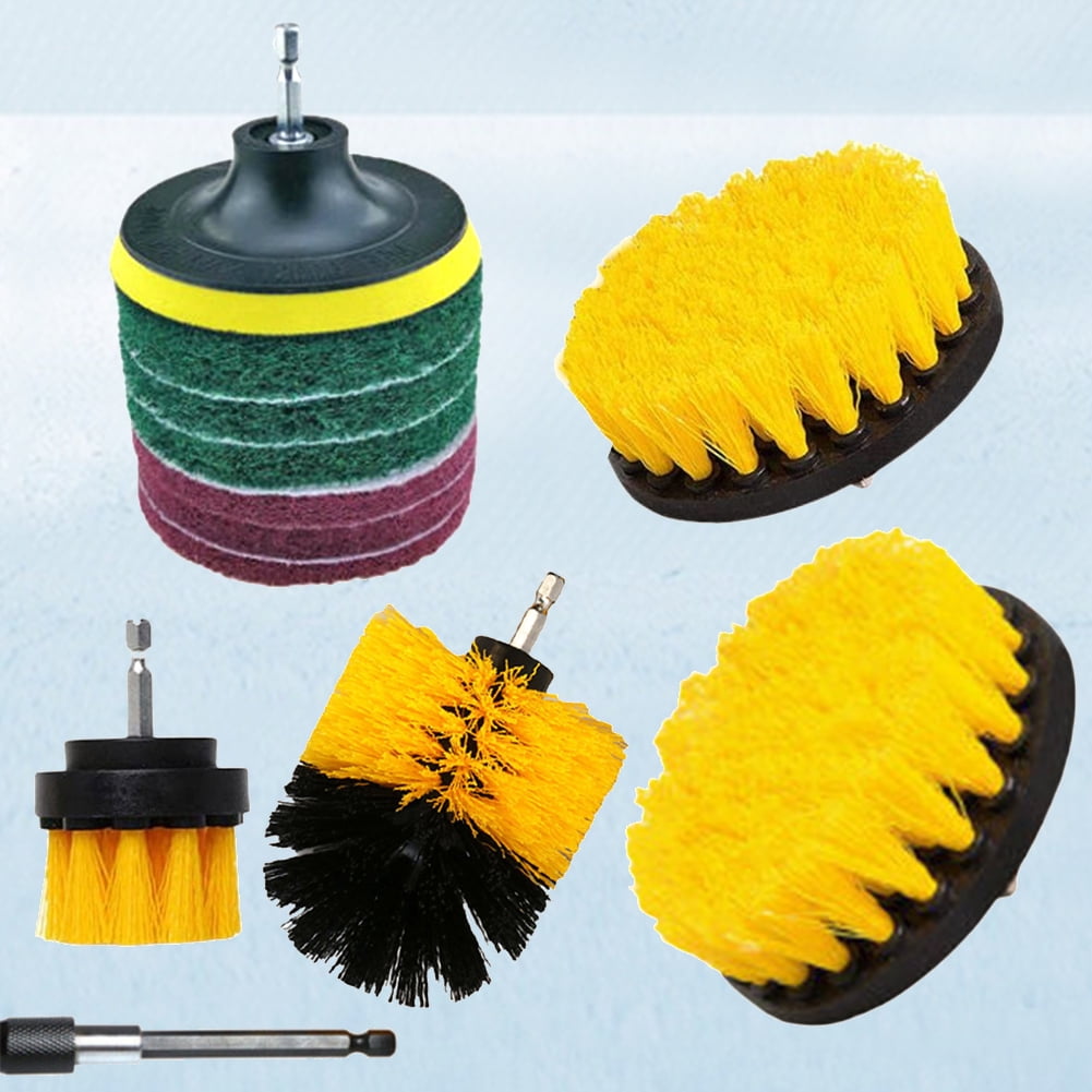 Diamond Electric Drill Brush Kit All Purpose Tile Polishing Brushes Clean Attachment Set