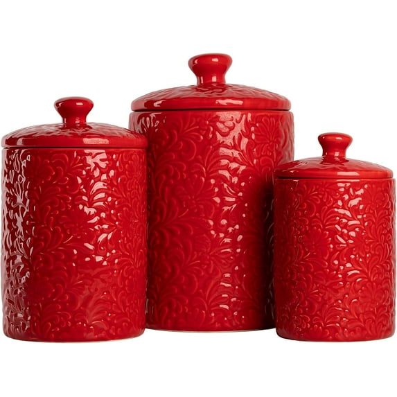 Diamond Embossed Kitchen Canister Set