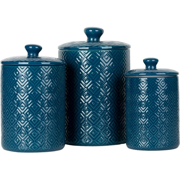 Diamond Embossed Kitchen Canister Set
