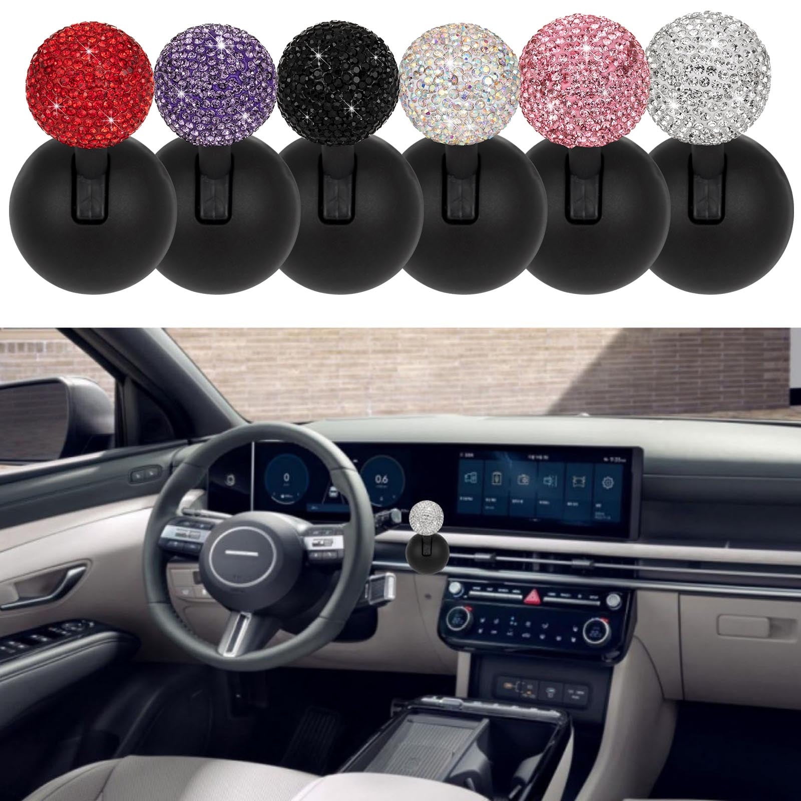 Diamond-Encrusted Car Start Button, Rocker Lever Switch, Crystal ...