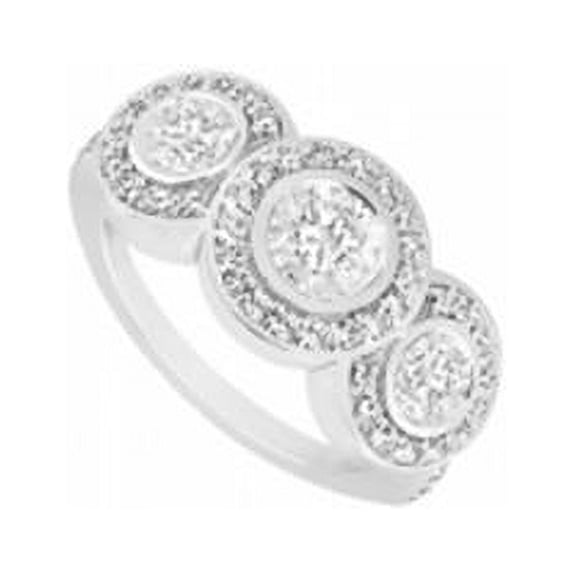 Diamond Engagement Ring 14K White Gold, 0.66 CT - Size 4.5