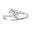 thumbnail image 1 of Diamond Engagement Ring For Women 0.50 Carat Brilliant Round Shape Lab Grown Diamond 28 Stone Engagement Ring In 10K Solid Rose White & Yellow Gold, 1 of 4