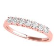 thumbnail image 1 of Diamond Engagement Ring For Women 0.50 Carat Brilliant Round Shape Lab Grown Diamond 7 Stone Engagement Ring In 10K Solid Rose White & Yellow Gold, 1 of 5