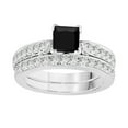 thumbnail image 1 of Diamond Engagement Ring For Women 2.1 Carat Round Shape Black Diamond Prong Setting 60 Stone Engagement Ring In 14K Solid Rose, White & Yellow Gold, 1 of 6