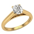 thumbnail image 1 of Diamond Engagement Ring For Women Cushion Solitaire 4-Prong GIA Certified 0.50 Carat 14K Gold (J,I1), 1 of 7