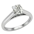 thumbnail image 1 of Diamond Engagement Ring For Women Cushion Solitaire 4-Prong GIA Certified 0.50 Carat 14K White Gold (H,SI), 1 of 7