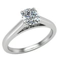 thumbnail image 1 of Diamond Engagement Ring For Women Cushion Solitaire 4-Prong GIA Certified 0.75 Carat 18K White Gold (E,VVS), 1 of 7