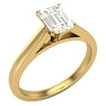 thumbnail image 1 of Diamond Engagement Ring For Women Emerald Solitaire 4-Prong GIA Certified 0.75 Carat 14K Gold (K,I1), 1 of 7