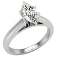 thumbnail image 1 of Diamond Engagement Ring For Women Marquise GIA Certified Solitaire 6-Prong 0.75 Carat 14K White Gold (J,I1), 1 of 7