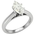 thumbnail image 1 of Diamond Engagement Ring For Women Marquise GIA Certified Solitaire 6-Prong 0.75 Carat 14K White Gold (K,I1), 1 of 7