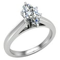 thumbnail image 1 of Diamond Engagement Ring For Women Marquise GIA Certified Solitaire 6-Prong 0.75 Carat 18K White Gold (D,VS), 1 of 7