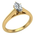 thumbnail image 1 of Diamond Engagement Ring For Women Marquise Solitaire GIA Certified 6-Prong 0.50 Carat 18K Gold (G,I1), 1 of 7
