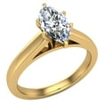 thumbnail image 1 of Diamond Engagement Ring For Women Marquise Solitaire GIA Certified 6-Prong 0.75 Carat 18K Gold (G,VS2), 1 of 7